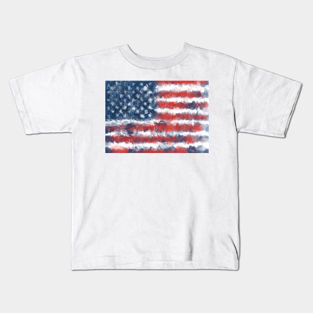 usa flag Kids T-Shirt by BekimART